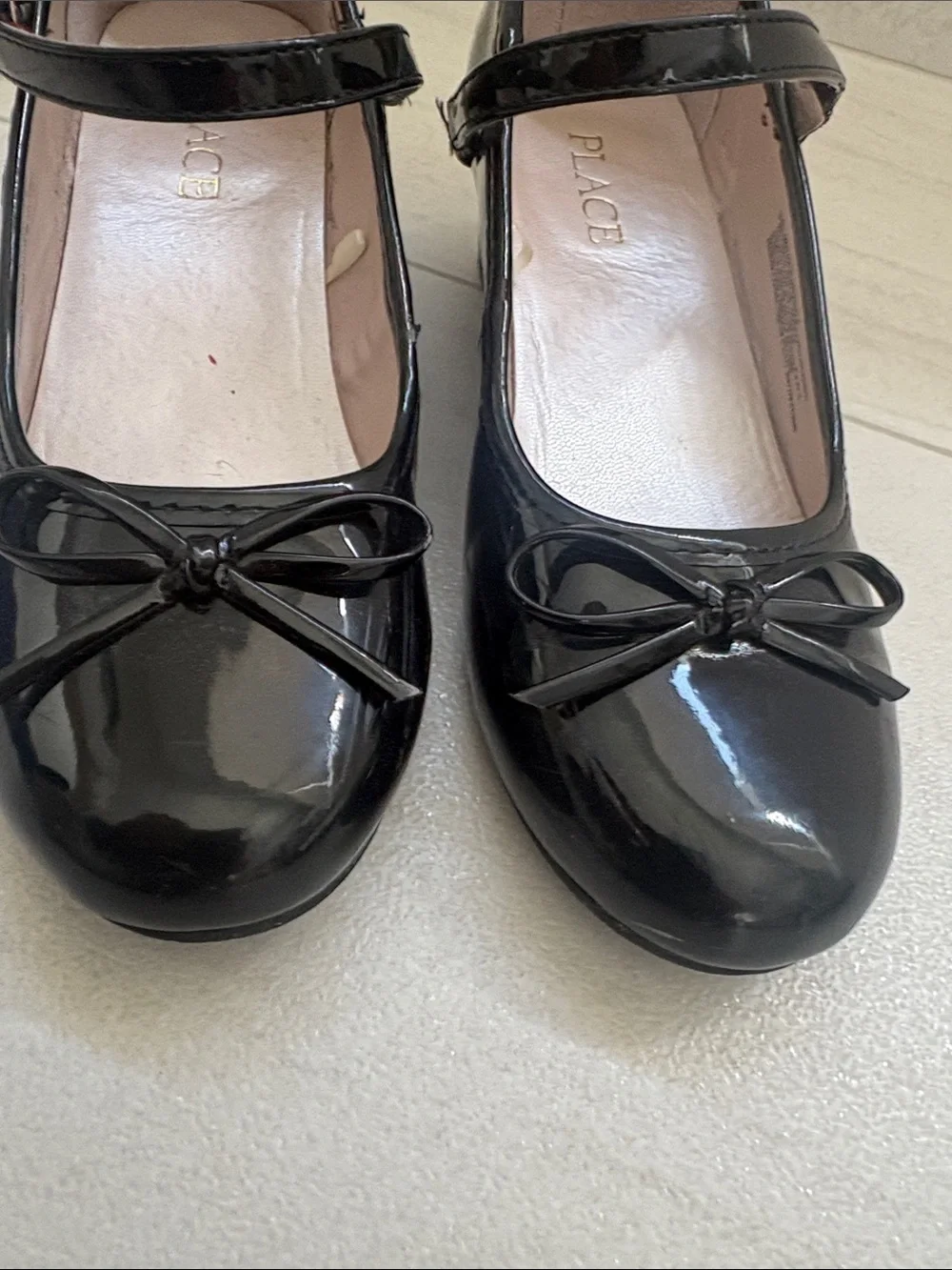 The Children's Place Black Patent Mary Jane Dress Shoes with Bow